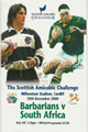 Barbarians v South Africa 2000 rugby  Programme